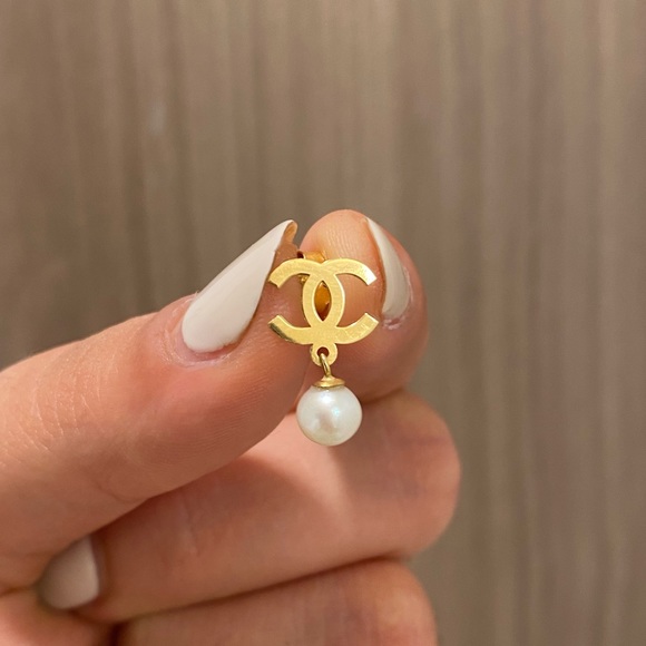 18k solid gold earrings with pearls⚜️ - Picture 3 of 4